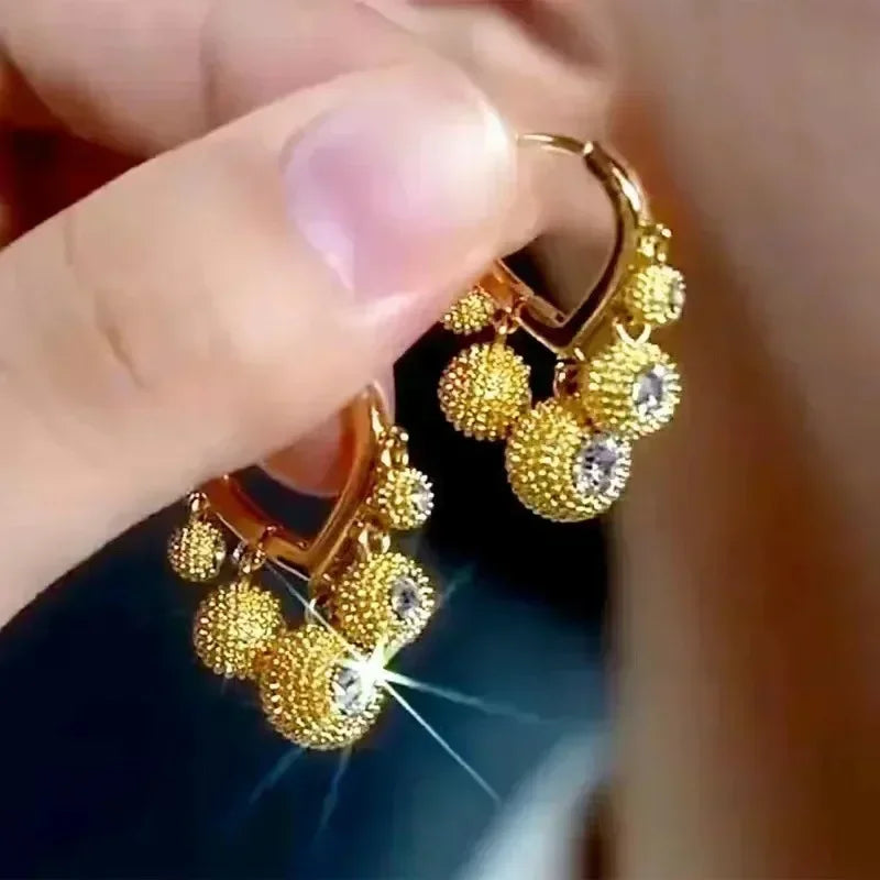 Nuevos exquisitos pendientes colgantes de cristal de circ...