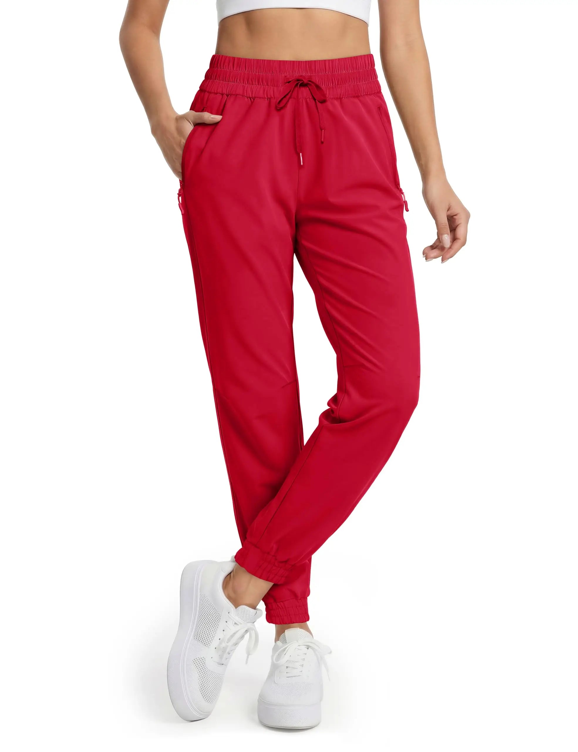 MAGCOMSEN Pantalones de senderismo impermeables para muje...