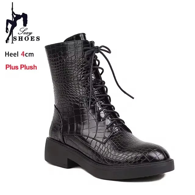 Nuevas Botas para mujer con cremallera lateral, Botas cor...