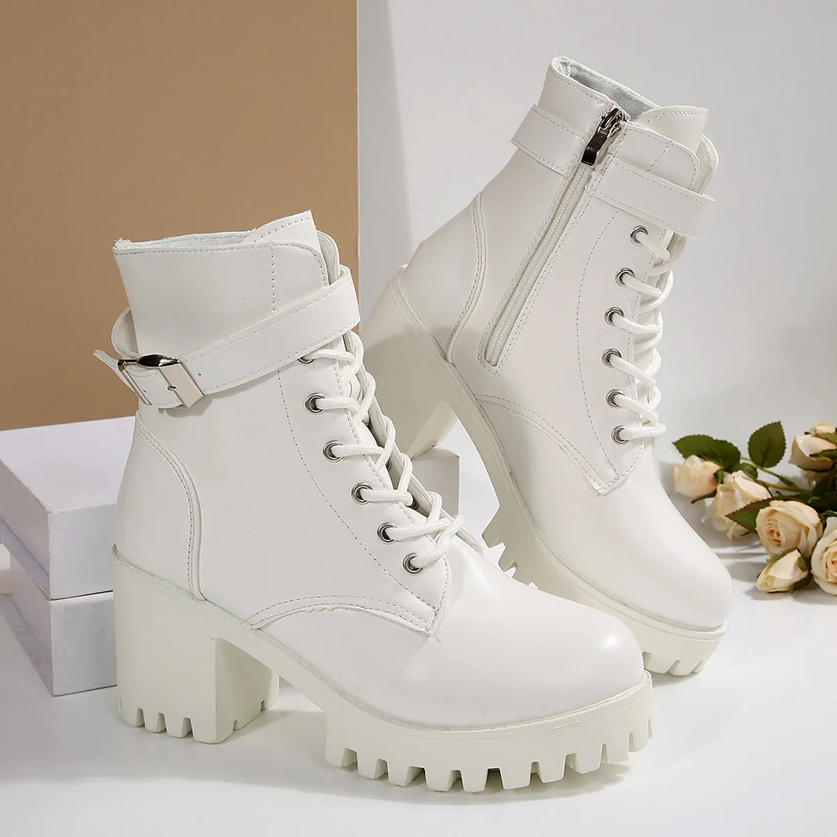 Botas de Mujer para Otoño e Invierno, Nuevas con Hebilla ...
