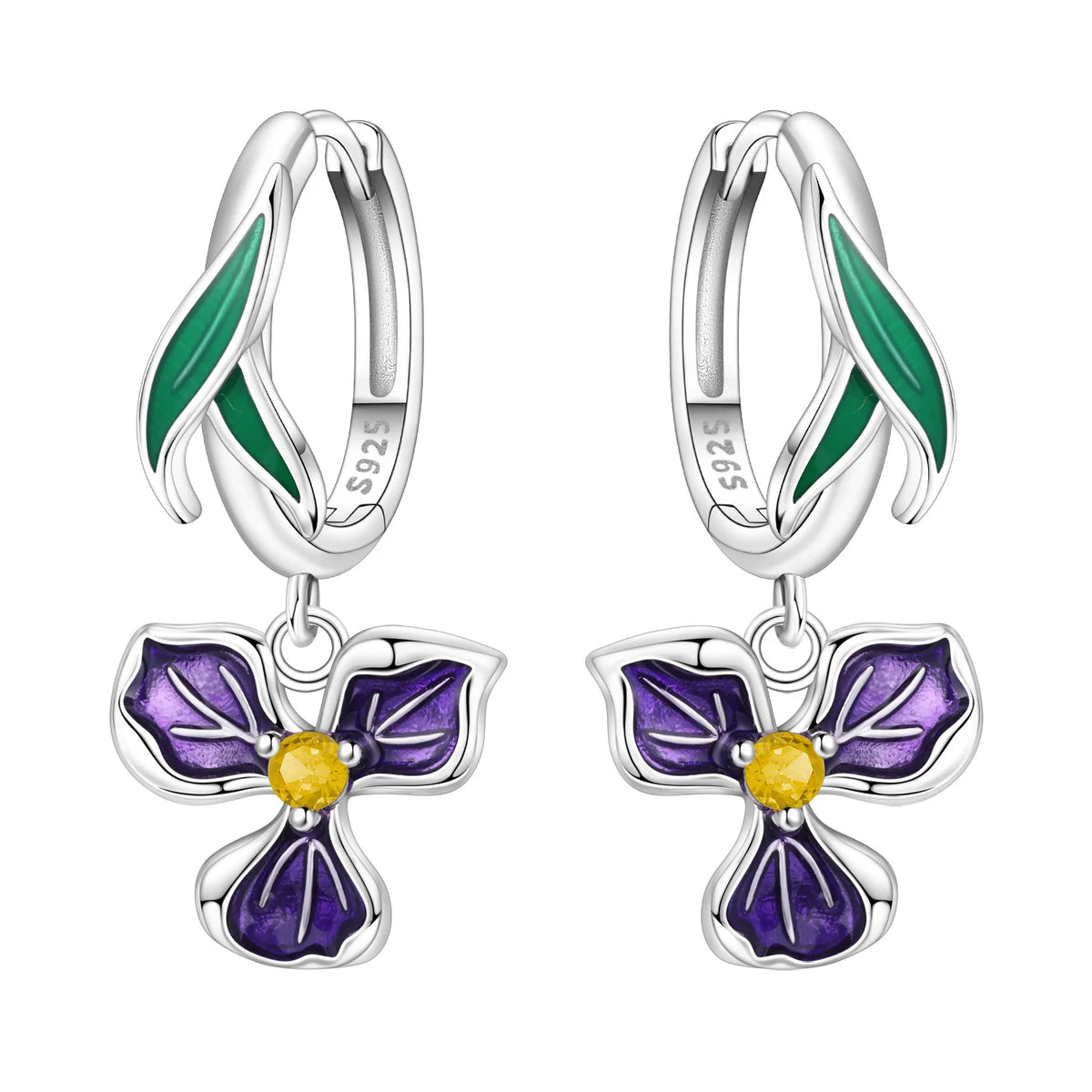 Orstarry Original Plata de Ley 925 pendientes de flor de ...