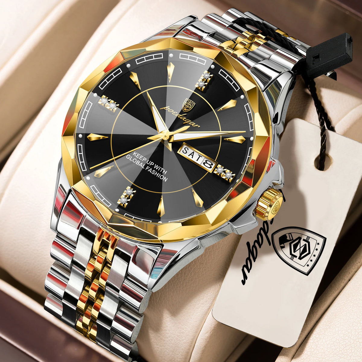 Reloj de Pulsera POEDAGAR para Hombre de Negocios, Resist...