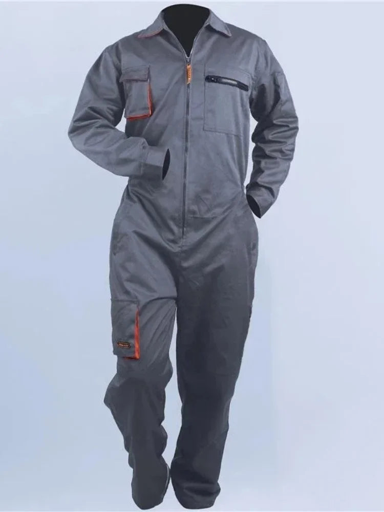 Nuevo uniforme de trabajo para hombres y mujeres, mono corporativo de la marca Corporación Turística, en color gris.