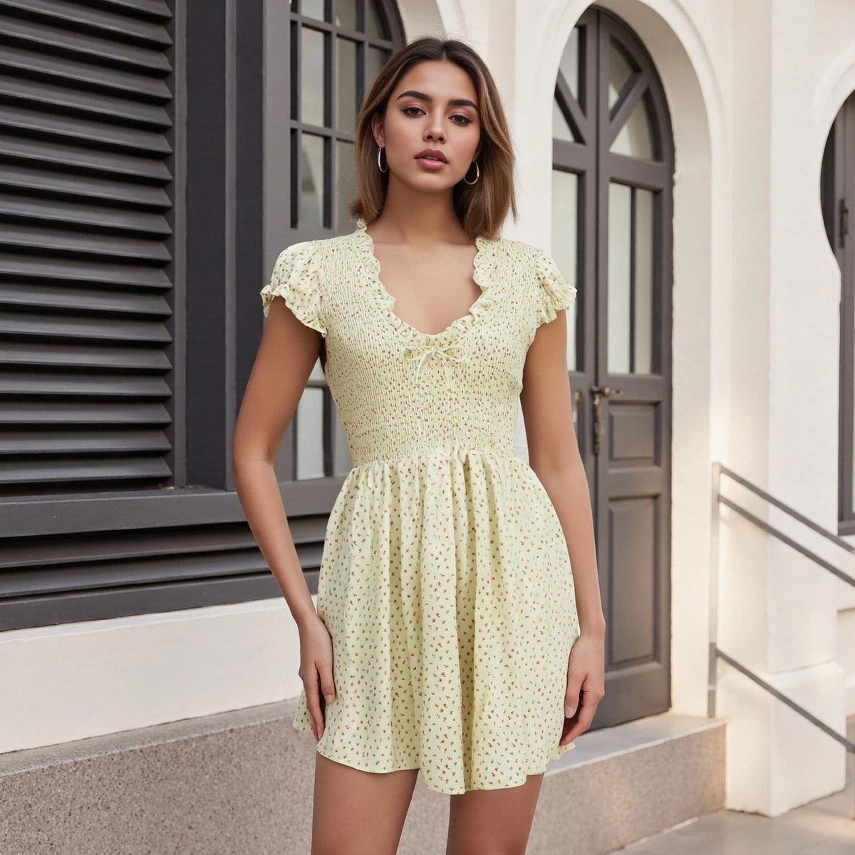 Peleles a cuadros de verano, minivestido para mujer, moda...