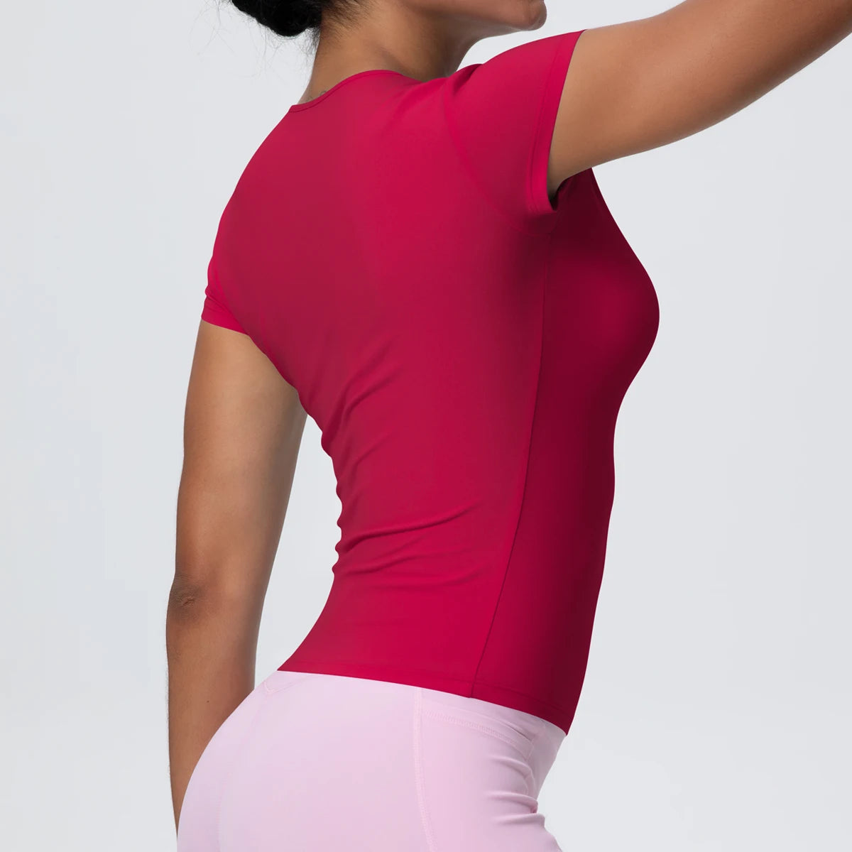 Camiseta de entrenamiento de Color sólido para mujer, cam...