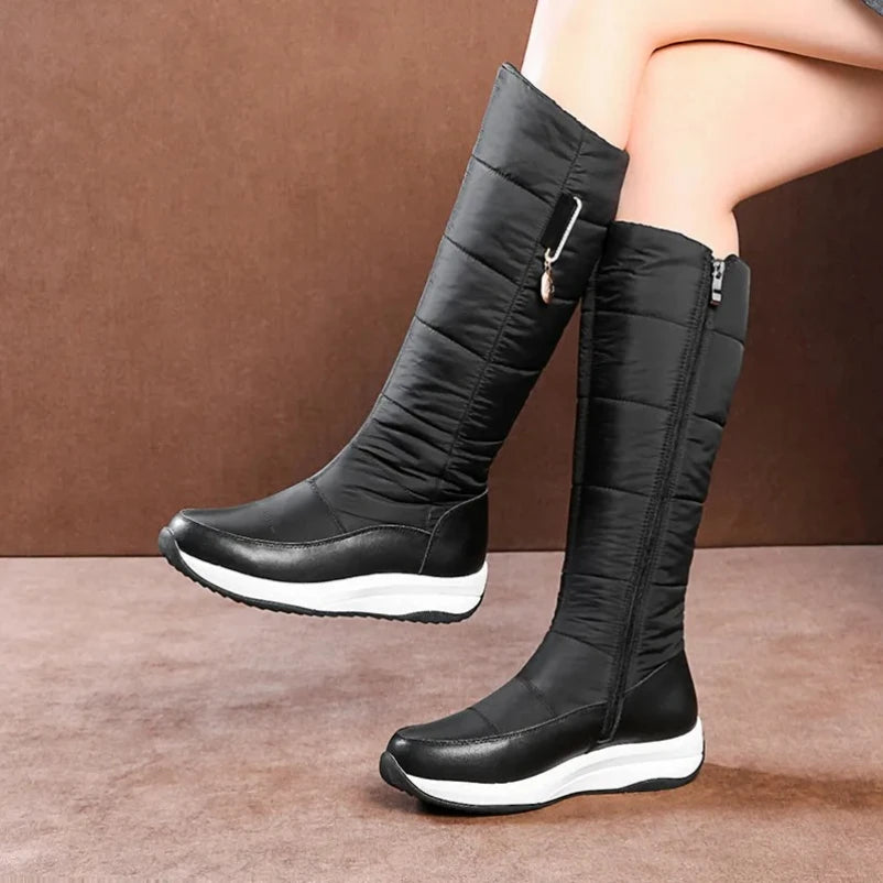 2025 botas de nieve para mujer impermeables de felpa de c...
