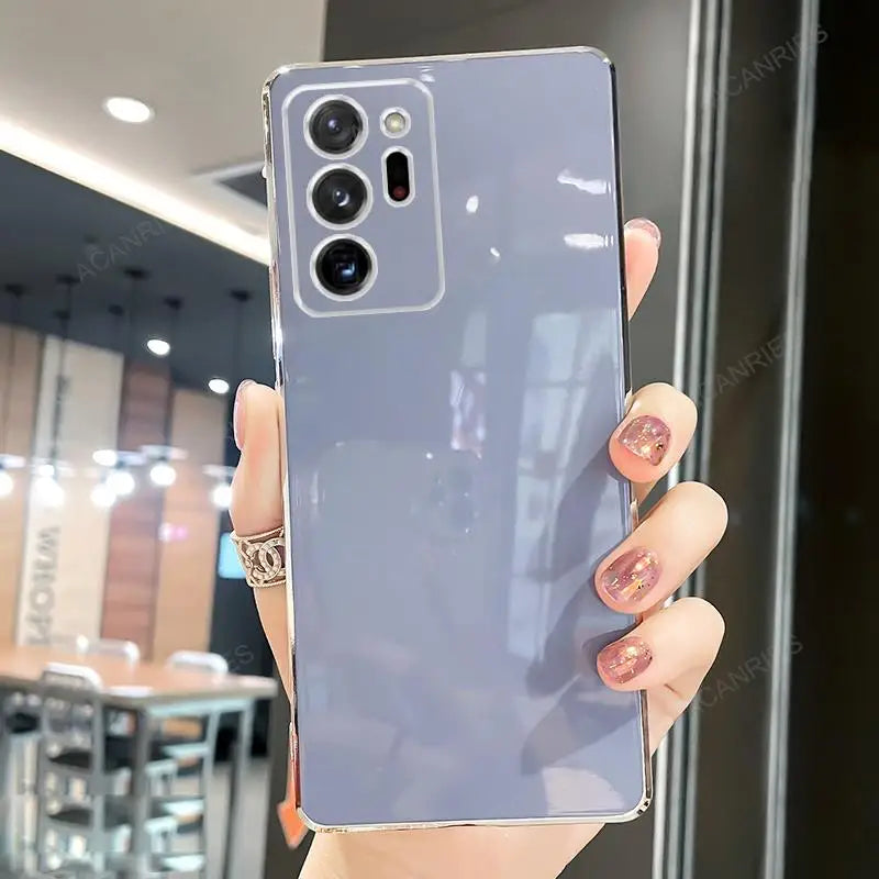 Black protective phone case with ring stand for Samsung Galaxy Note20, Note10, and Note9 by Corporación Turística.