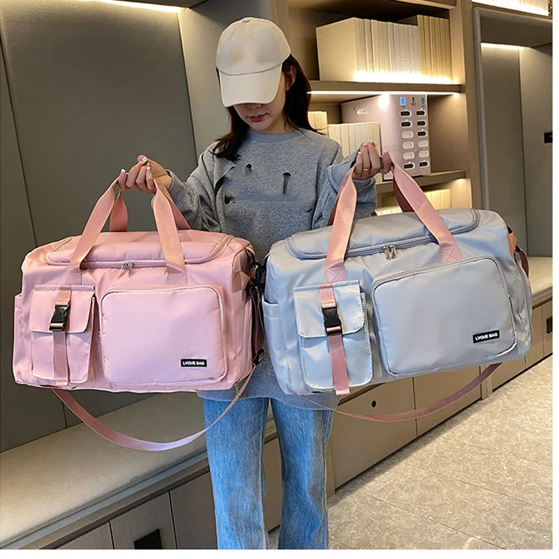 Bolsa de gimnasio deportiva, bolsos húmedos y secos de vi...