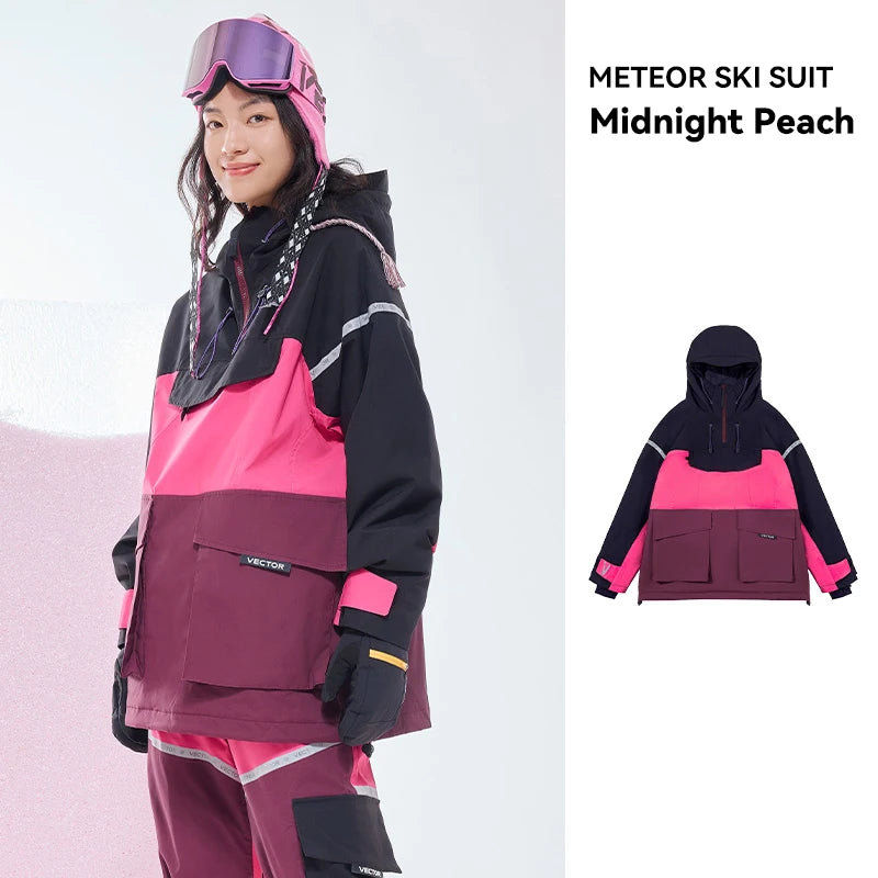 VECTOR-ropa de esquí para mujer y hombre, suéter con capu...
