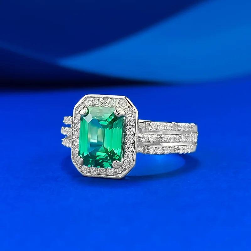 Anillo de lujo de platino blanco sólido de 18 quilates PT...