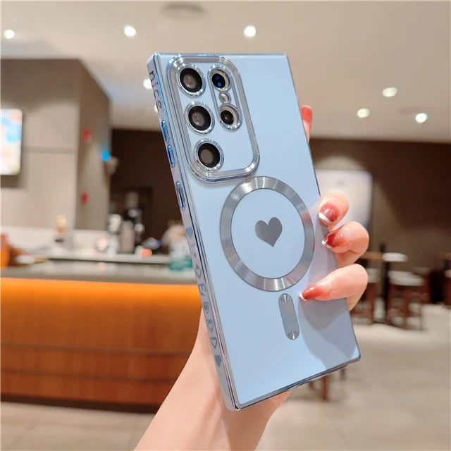 Luxury Samsung Galaxy S25 S24 Ultra magnetic Magsafe case by Corporación Turística, showcasing sleek design and magnetic features.