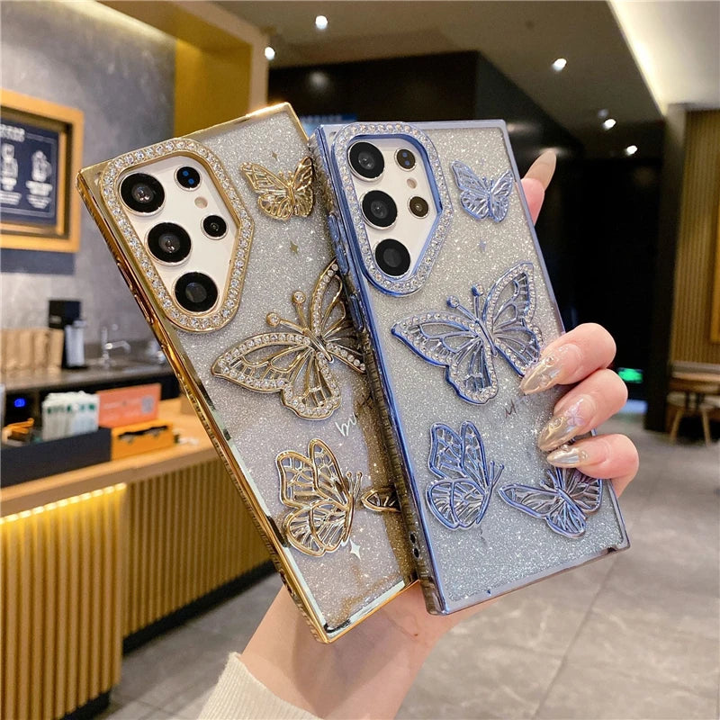 Samsung Galaxy S25 Ultra luxury rhinestone case with shiny, decorative design by Corporación Turística.
