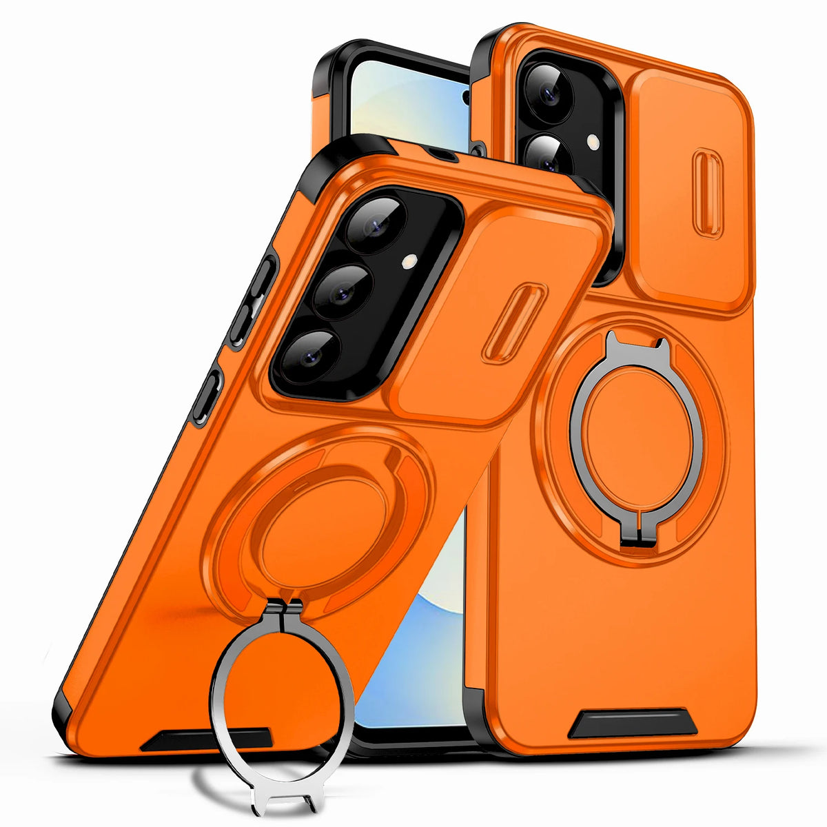 Samsung Galaxy A case with sliding cover and stand by Corporación Turística, featuring a protective design and convenient viewing angle.