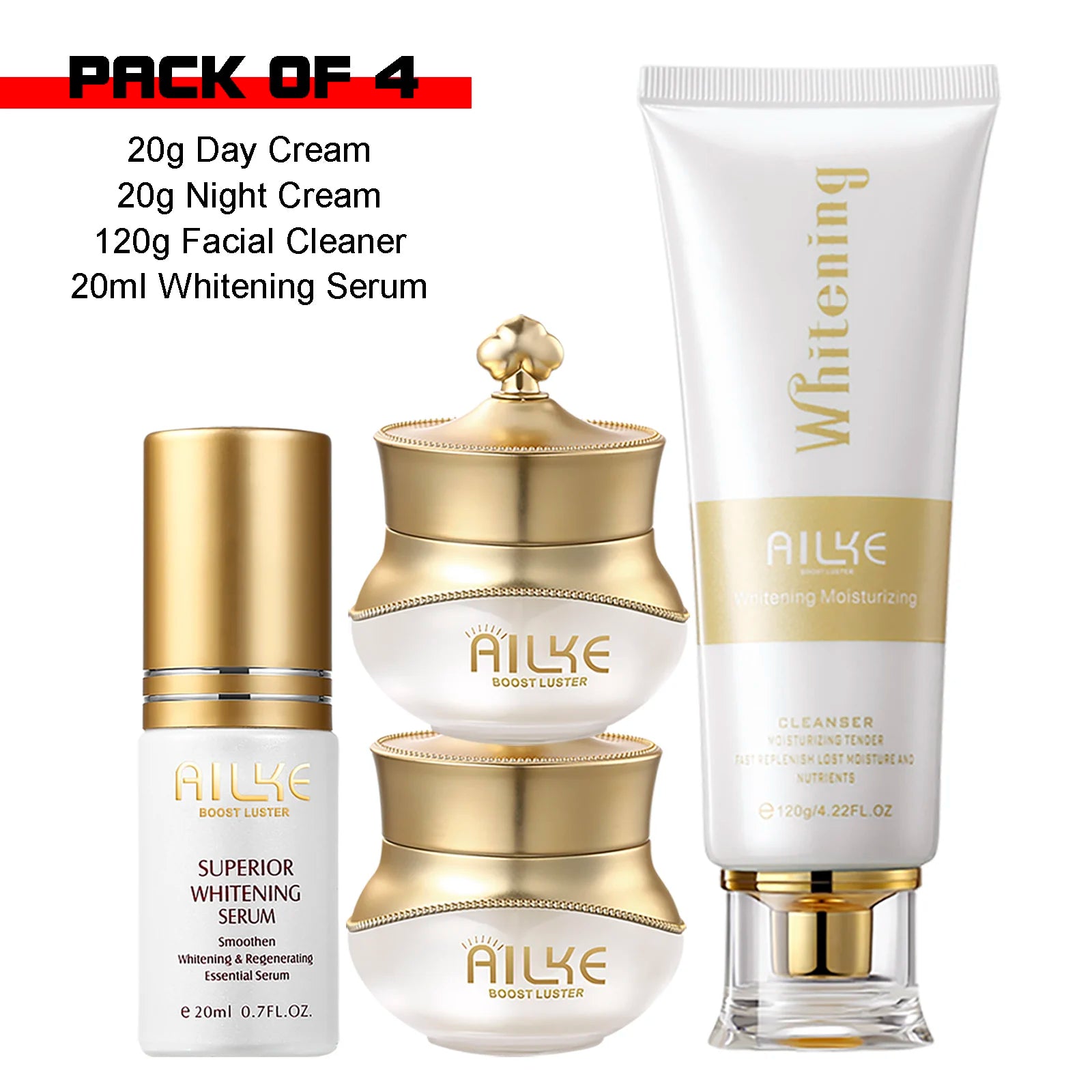 Crema Facial AILKE Antiarrugas y Blanqueadora, con Coláge...