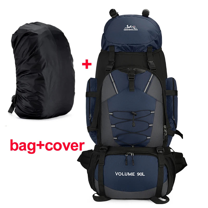 Mochila de senderismo y acampada de 90L, mochila de viaje...
