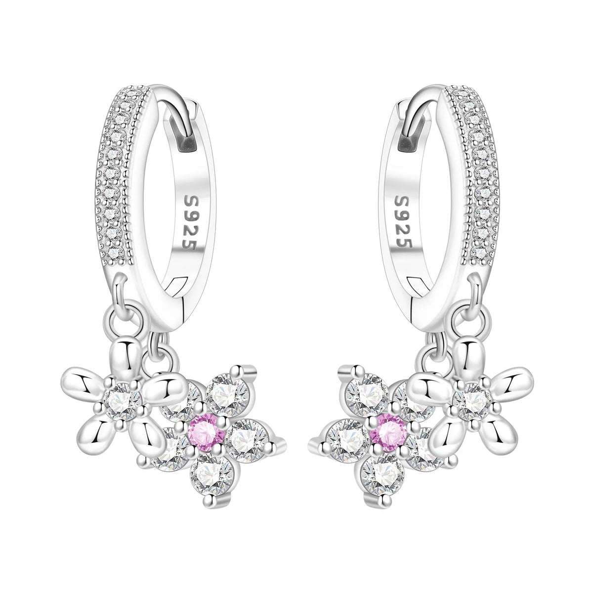 Orstarry Original Plata de Ley 925 pendientes de flor de ...