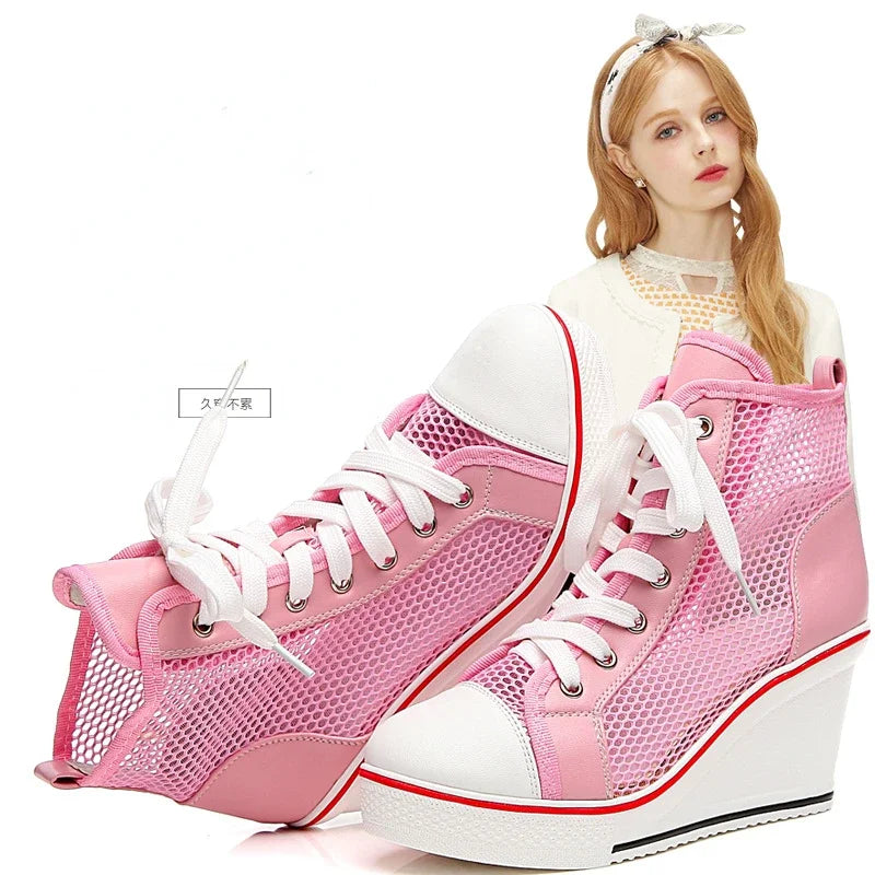 Sandalias de cuña con plataforma de 8 cm para mujer, con ...