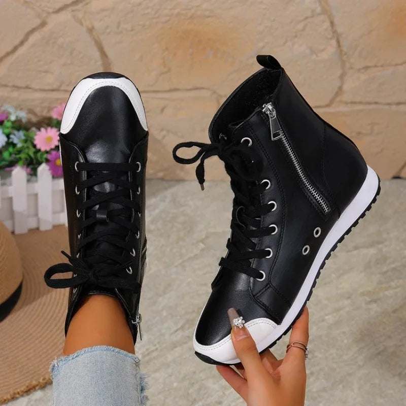 Botas cortas de primavera y otoño para mujer, zapatillas ...