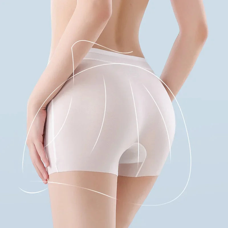Set of four ultrafine cold silk panties for women, featuring smooth, lightweight fabric and comfortable fit.