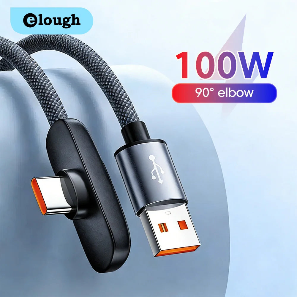 Cargador USB-C 100W 90°: Carga Rápida PD para Samsung, Huawei - Corporación Turística