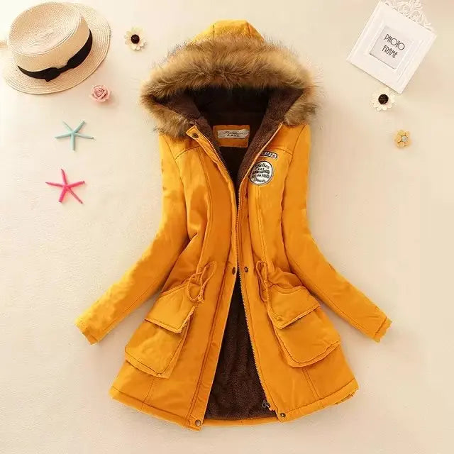 Chaqueta de algodón para mujer, Abrigo ajustado informal ...