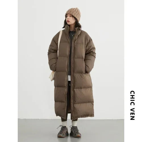 CHIC VEN-abrigos de plumón de pato blanco para mujer, cha...