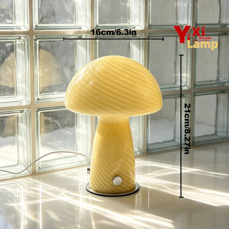 Lámpara de Mesa de Cristal de Murano Estilo Mid-Century, ...