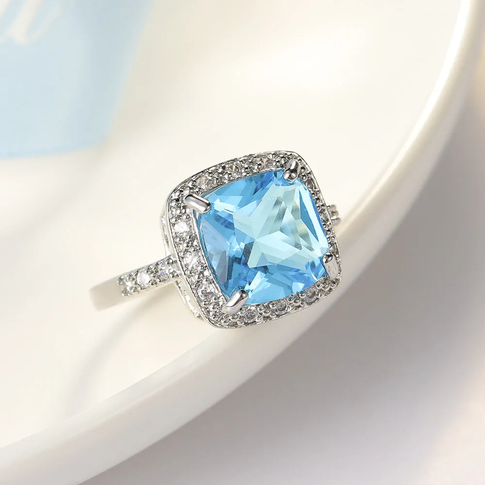 Anillos femeninos de moda de Plata de Ley 925, anillos de...