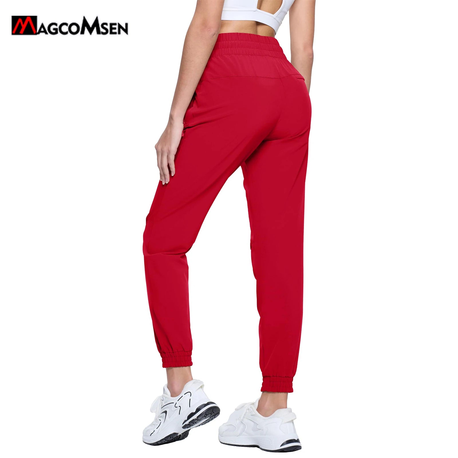 MAGCOMSEN Pantalones de senderismo impermeables para muje...