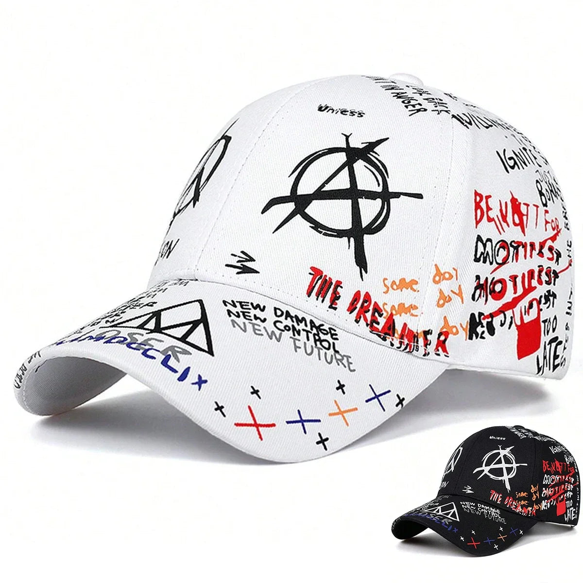 Gorras Graffiti Coloridas Unisex Ajustables Sol Casual Primavera Otoño - Corporación Turística