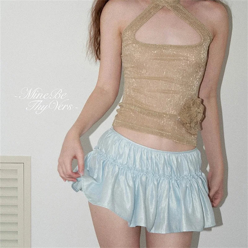 Falda Elegante con Volantes para Mujer, Moda Verano Y2K, ...