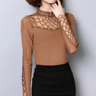 Blusa de Mujer, Camisa de Moda, Blusa de Manga Larga, Blu...