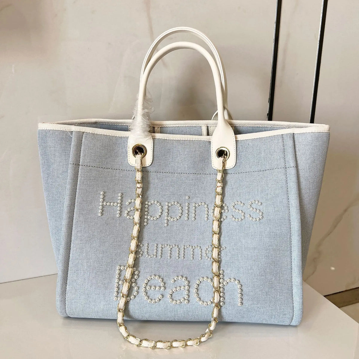 Bolso grande de lona para mujer, bolsa de hombro de cuero...
