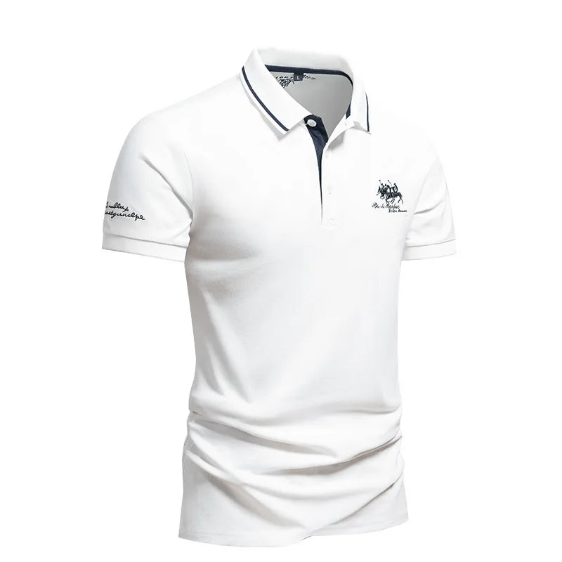 Camiseta Polo Bordada Hombre ANIMAL GAME Manga Corta Verano Casual - Corporación Turística