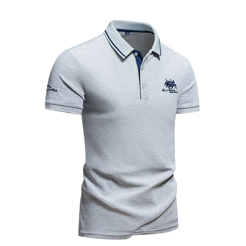 Camiseta Polo Bordada Hombre ANIMAL GAME Manga Corta Verano Casual - Corporación Turística