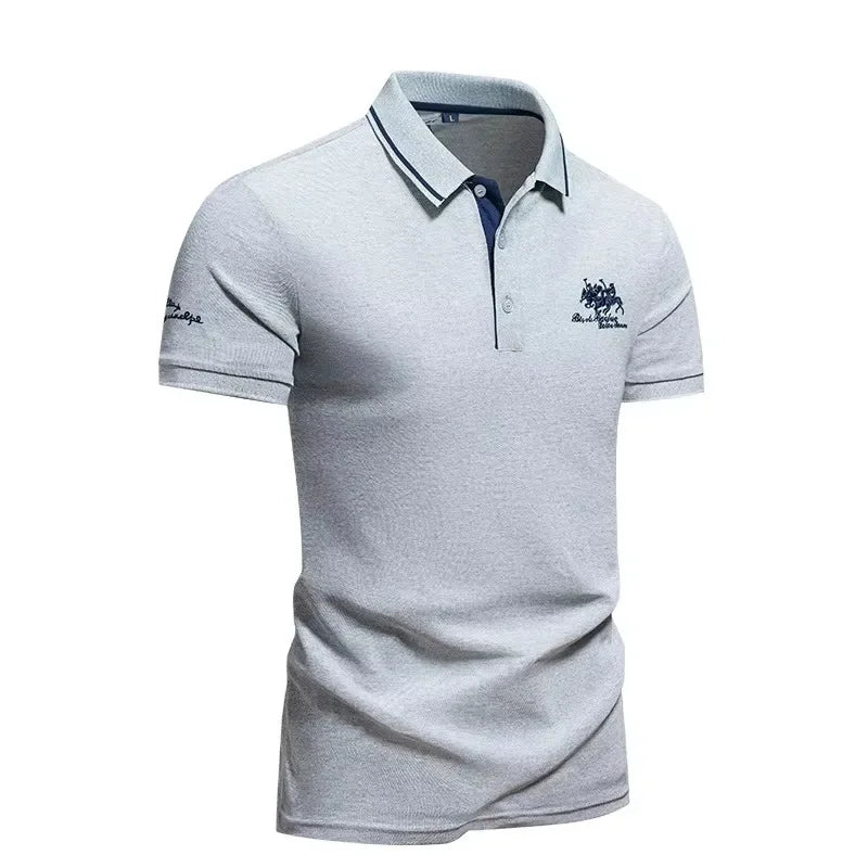 Camiseta Polo Bordada Hombre ANIMAL GAME Manga Corta Verano Casual - Corporación Turística