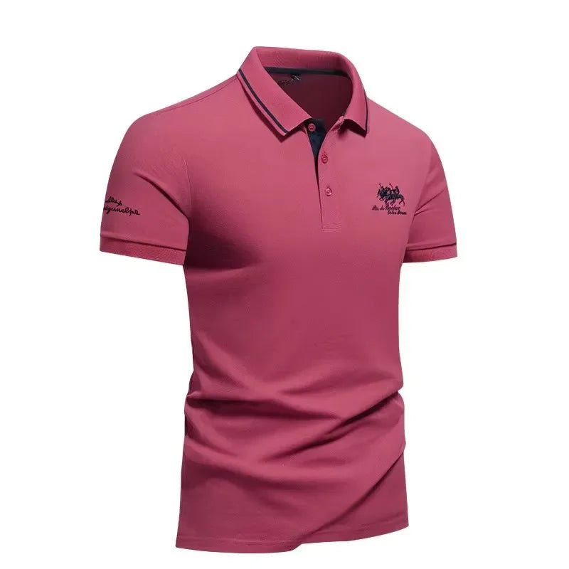 Camiseta Polo Bordada Hombre ANIMAL GAME Manga Corta Verano Casual - Corporación Turística