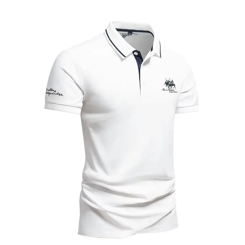 Camiseta Polo Bordada Hombre ANIMAL GAME Manga Corta Verano Casual - Corporación Turística