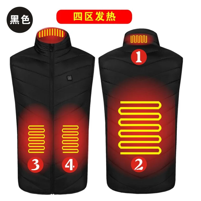 Chaleco Calefactable 9 Zonas Ayrbao - Térmico Grafeno USB - Corporación Turística