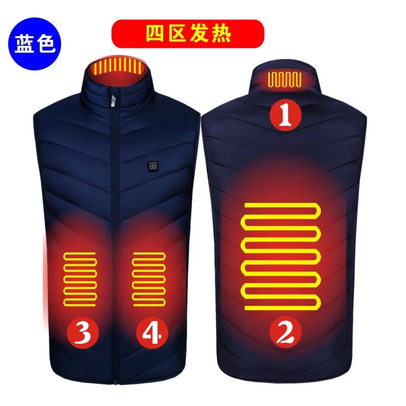 Chaleco Calefactable 9 Zonas Ayrbao - Térmico Grafeno USB - Corporación Turística