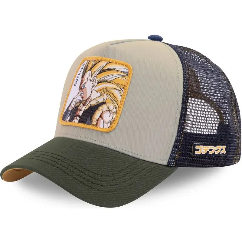 Gorra Dragon Ball Son Goku Verano Bordada Hip Hop Malla Ajustable - Corporación Turística