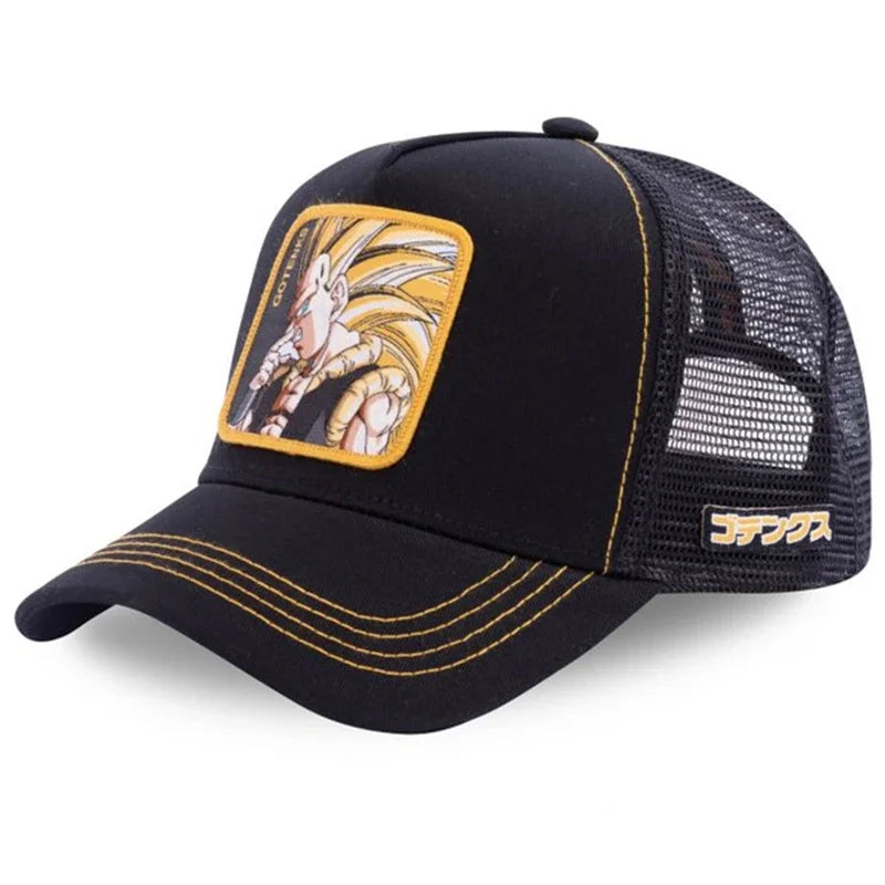 Gorra Dragon Ball Son Goku Verano Bordada Hip Hop Malla Ajustable - Corporación Turística