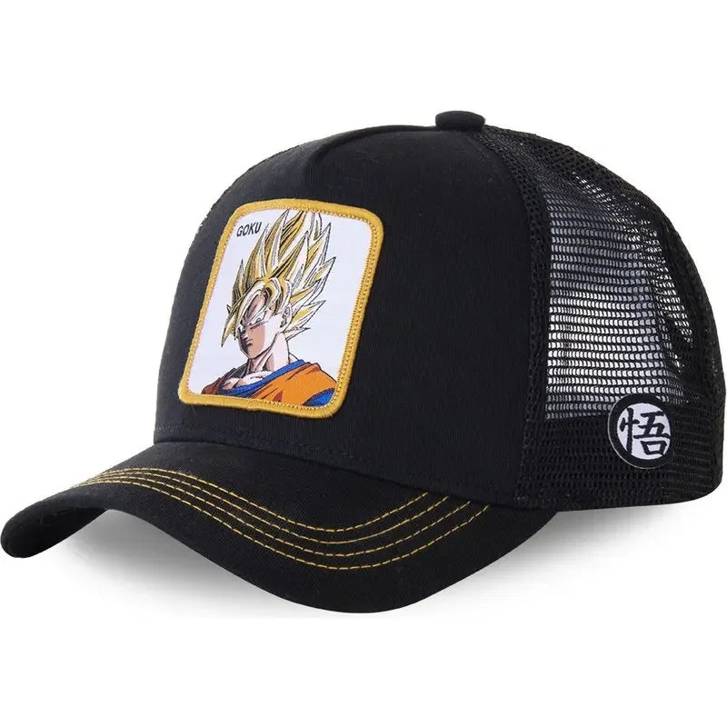 Gorra Dragon Ball Son Goku Verano Bordada Hip Hop Malla Ajustable - Corporación Turística