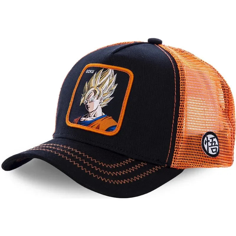 Gorra Dragon Ball Son Goku Verano Bordada Hip Hop Malla Ajustable - Corporación Turística