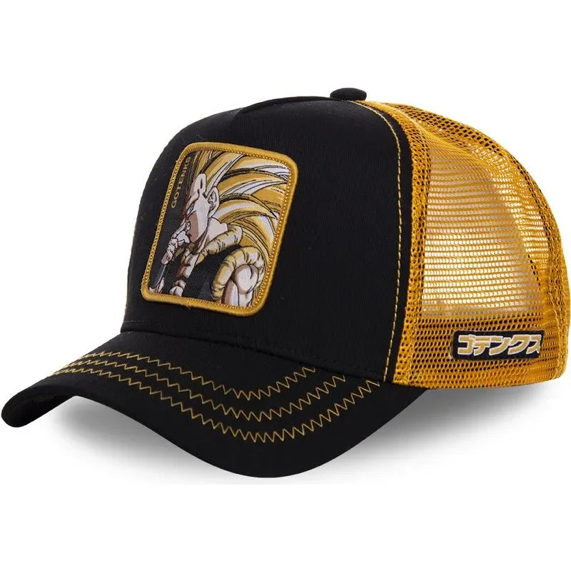Gorra Dragon Ball Son Goku Verano Bordada Hip Hop Malla Ajustable - Corporación Turística