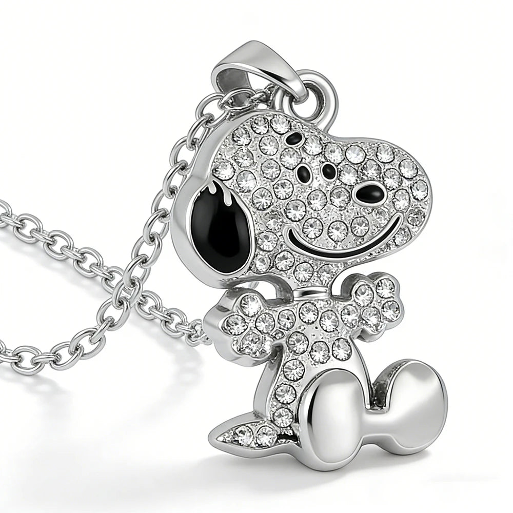 Collar Snoopy Circonita Completa Regalo Pareja Cadena Clavícula Dibujos Animados