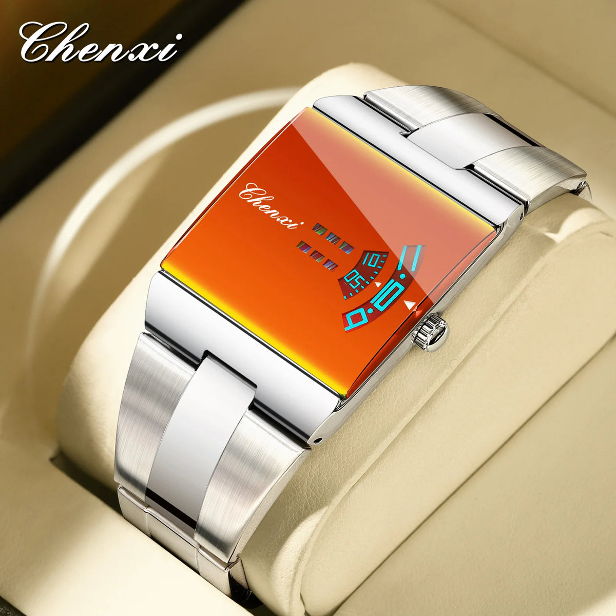 Reloj ChenXi Rectangular Original para Hombre - Deportivo Cuarzo
