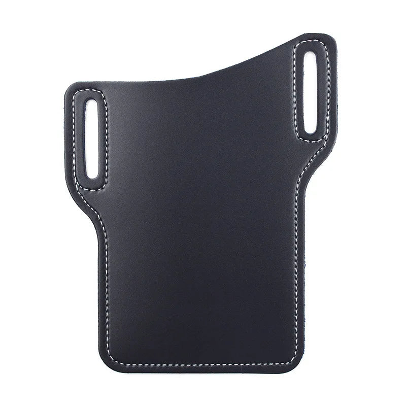 Riñonera de Cuero PU para Hombre - Billetera Móvil para Correr y Viajar