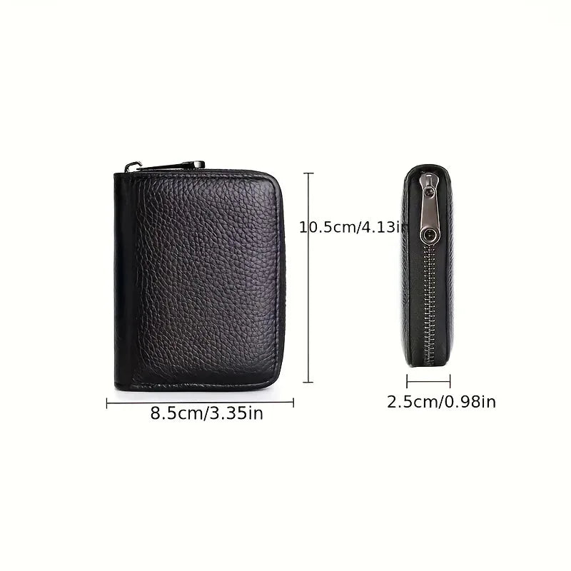 Cartera RFID Unisex con Tarjetero y Cremallera - Compacta y Elegante