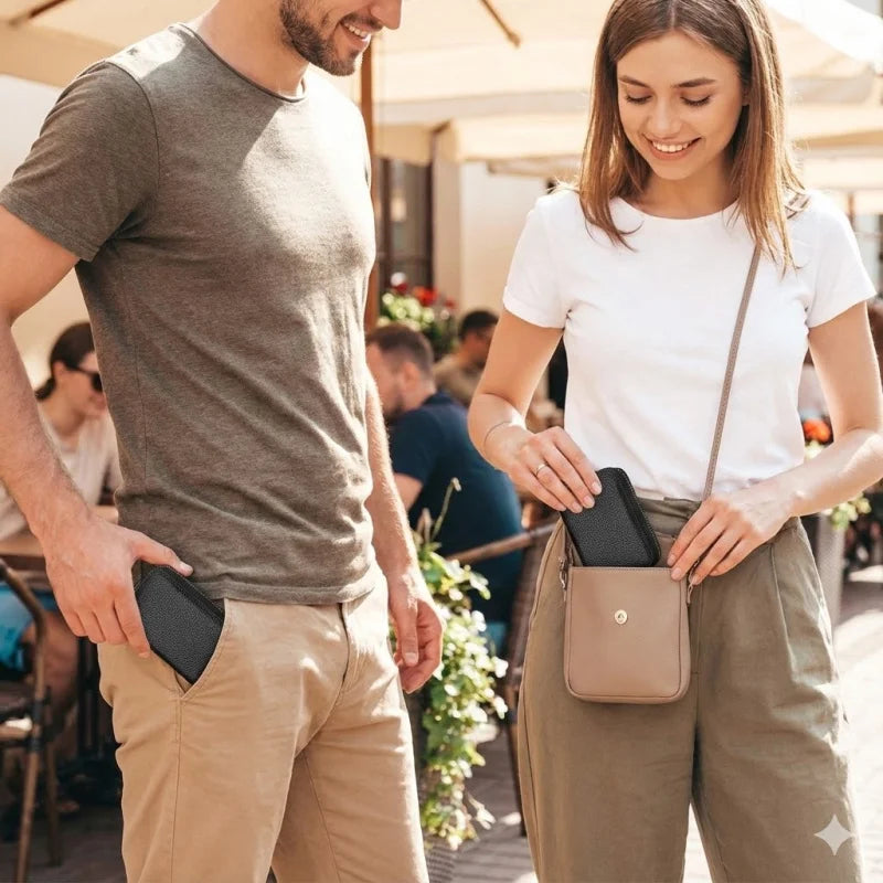Cartera RFID Unisex con Tarjetero y Cremallera - Compacta y Elegante